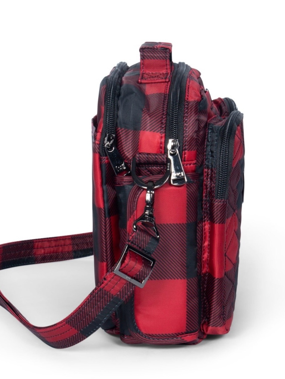 Lug Navigator Buffalo Check Red Crossbody/Shoulder Bag. NWOT - Picture 3 of 9